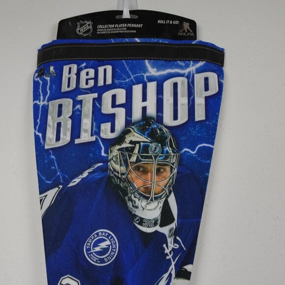 Tampa Bay Lightning Pennant NHL Ben Bishop #30 Felt Roll Up 12"x29" Wincraft - Picture 2 of 6